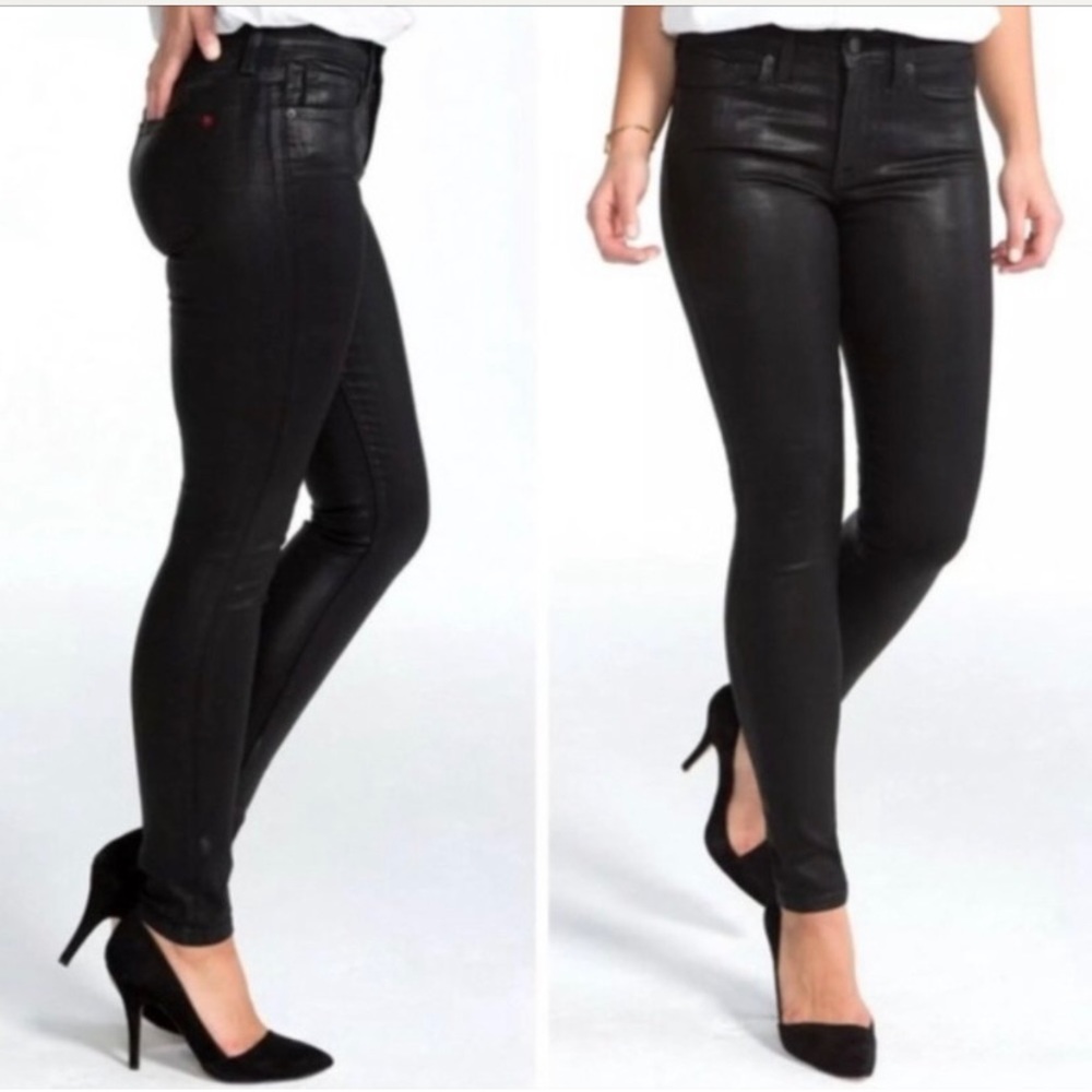 Spanx Wax Coated High Rise Skinny Jeans 31